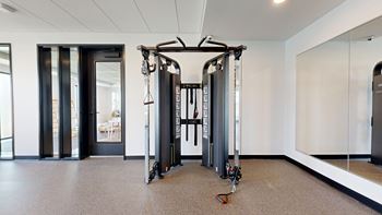 State-of-the art fitness center with yoga studio